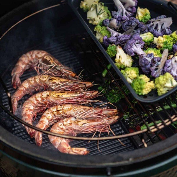 Big Green Egg støbejernsrist | halvcirkelformet til medium