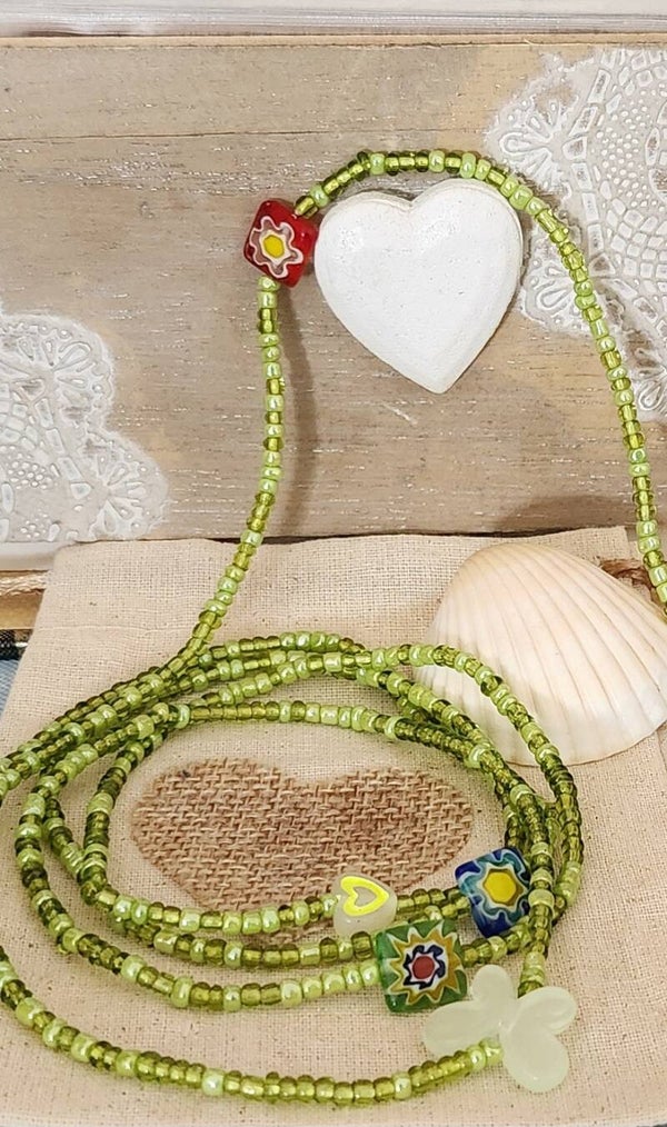 Lime Green waistbeads, taillekralen