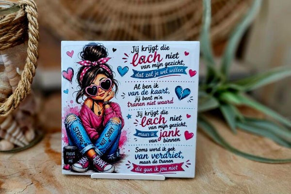 Funnie tegeltjes met vrolijke songteksten