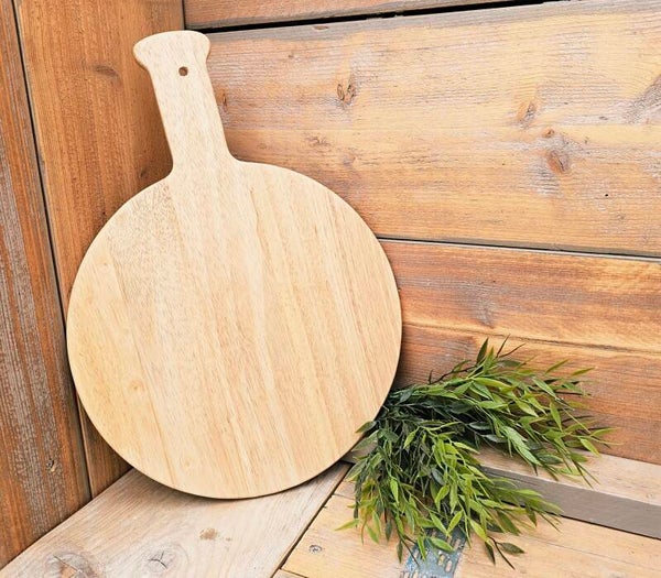 Borrelplank - Rond met handvat - 42 x 30 cm.