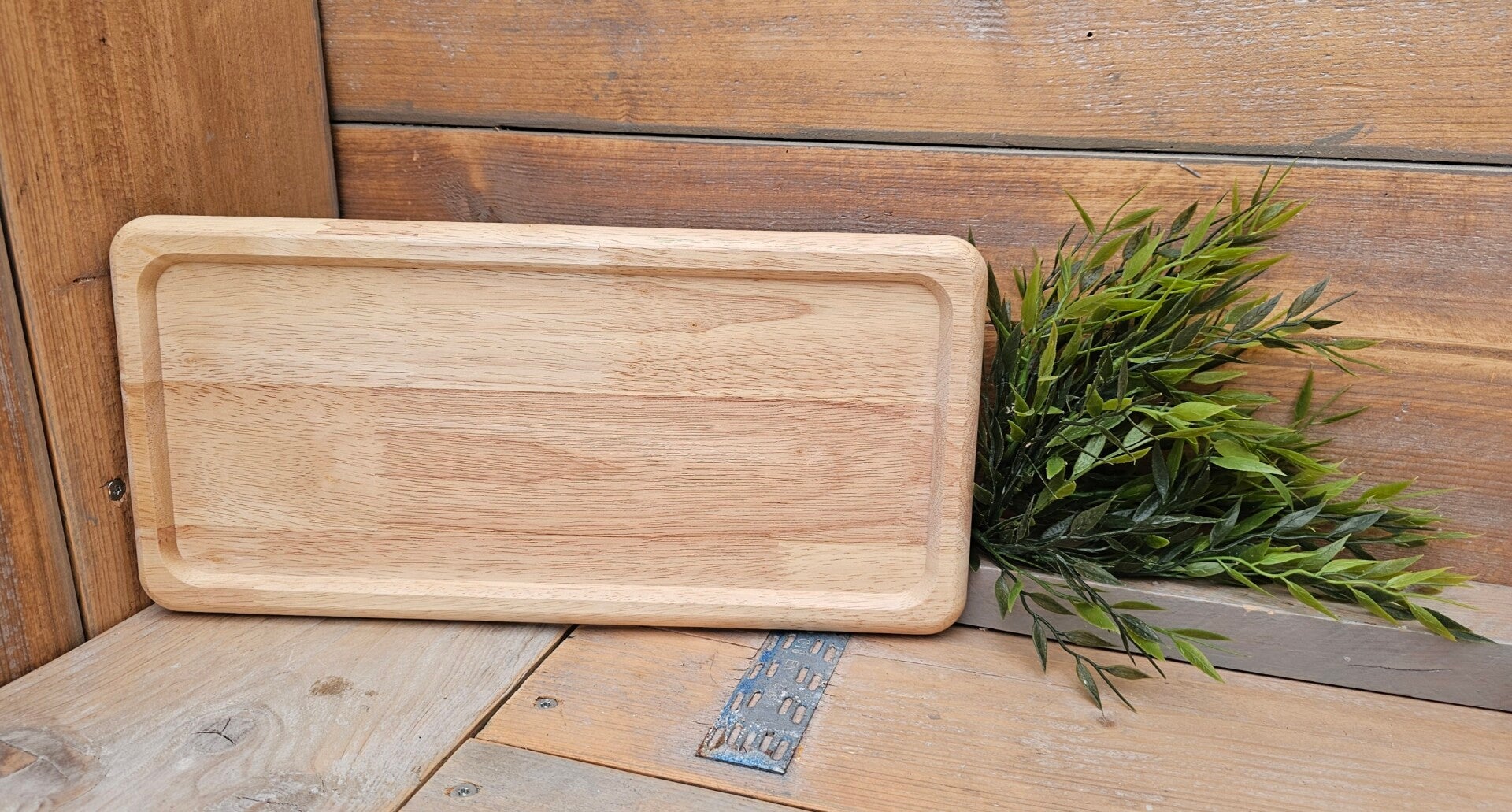 Borrelplank - rechthoekig - bredere rand - 38 x 18 cm