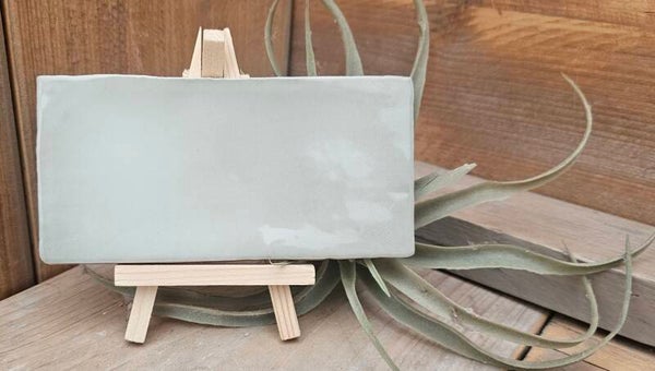 Mint groen tegeltje.