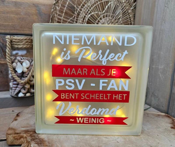 Glasblok lampen voor papa / vader