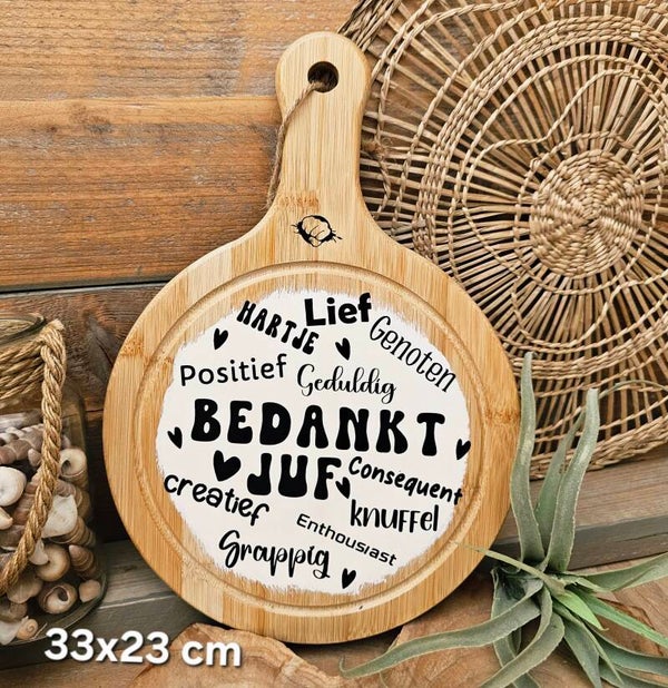 Borrelplankje rond Juf