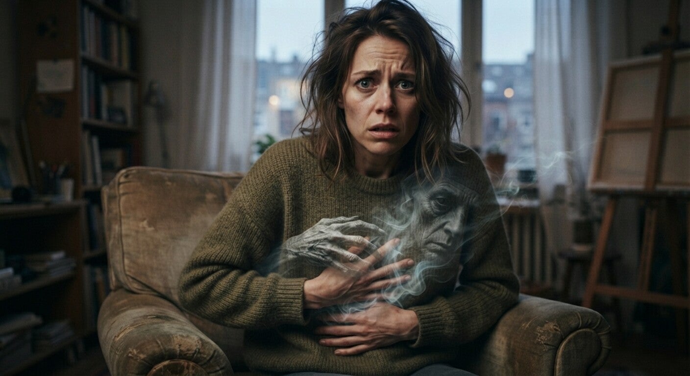 Wanneer een auralifter zich op de hartchakra hecht, raakt dit centrale systeem ontregeld. Er ontstaat een belasting op de borstkas, wat leidt tot acute benauwdheid en ontregelde hartslag. De entiteit zoekt emotionele reacties.
