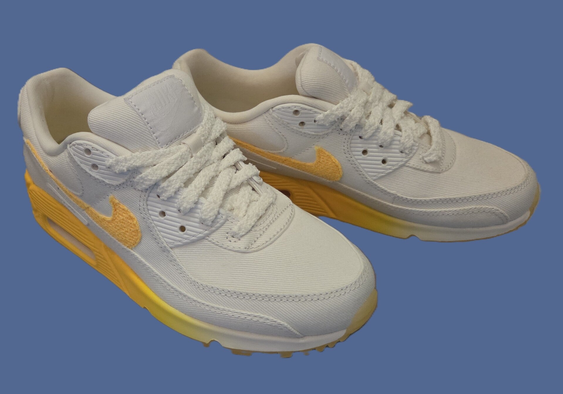 Nike Air Max 90 SE "White/Alabaster/Sail/Citron-Pulse", NEU !