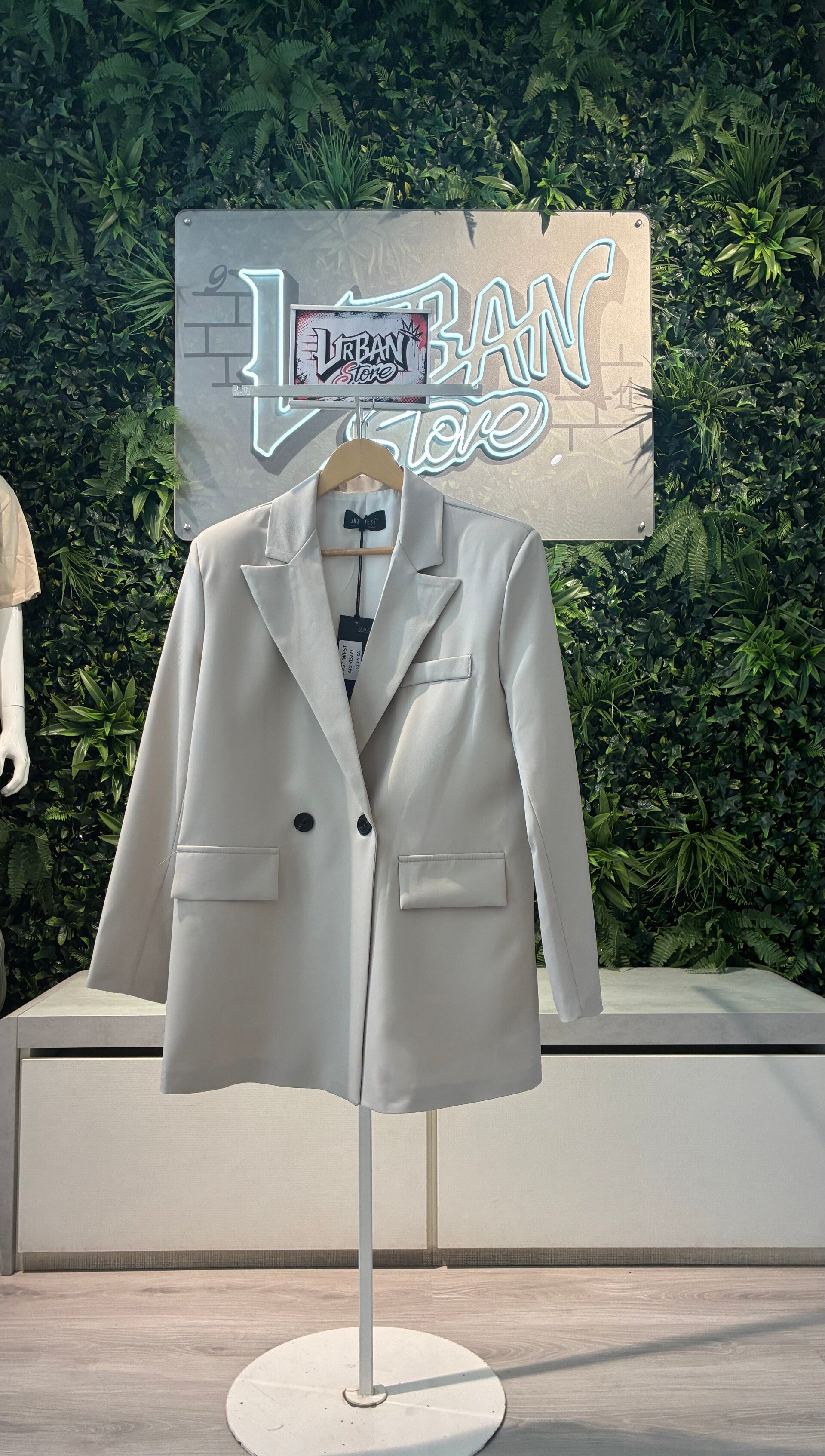 Blazer over- monopetto con chiusura a un bottone