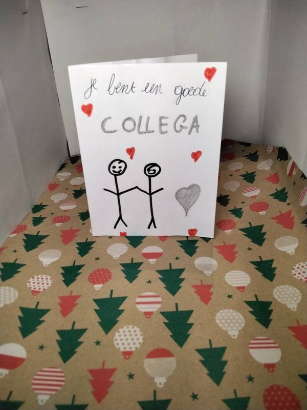 je bent een goede collega kaartje