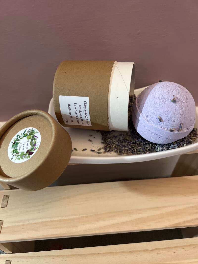 Clary sage and Juniper Bath Bomb Set