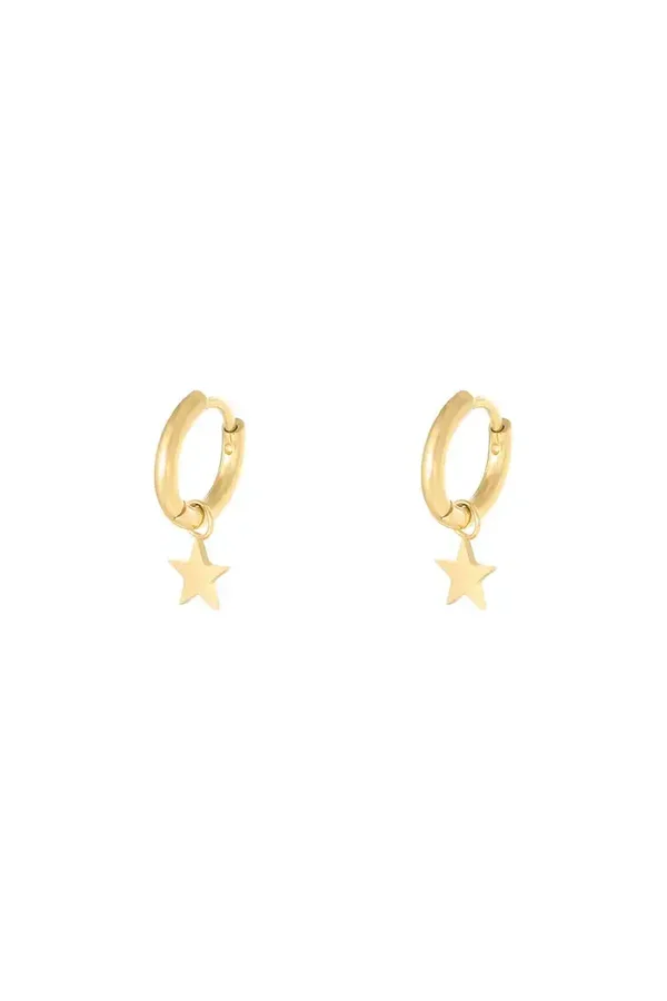 Oorbellen Star - Goud