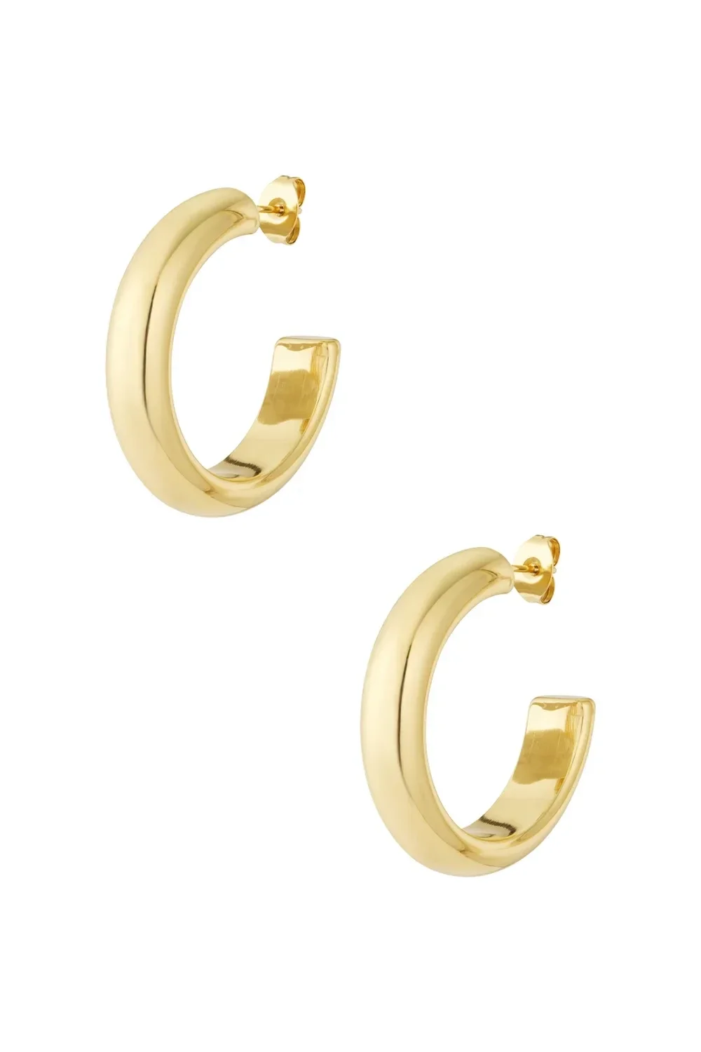 Grote Hoepel Oorringen - Goud