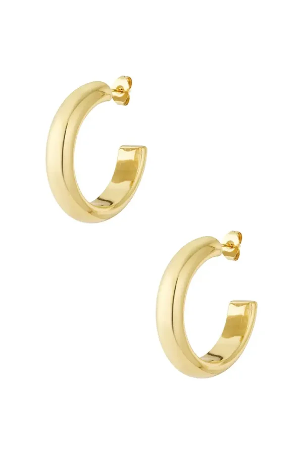 Grote Hoepel Oorringen - Goud
