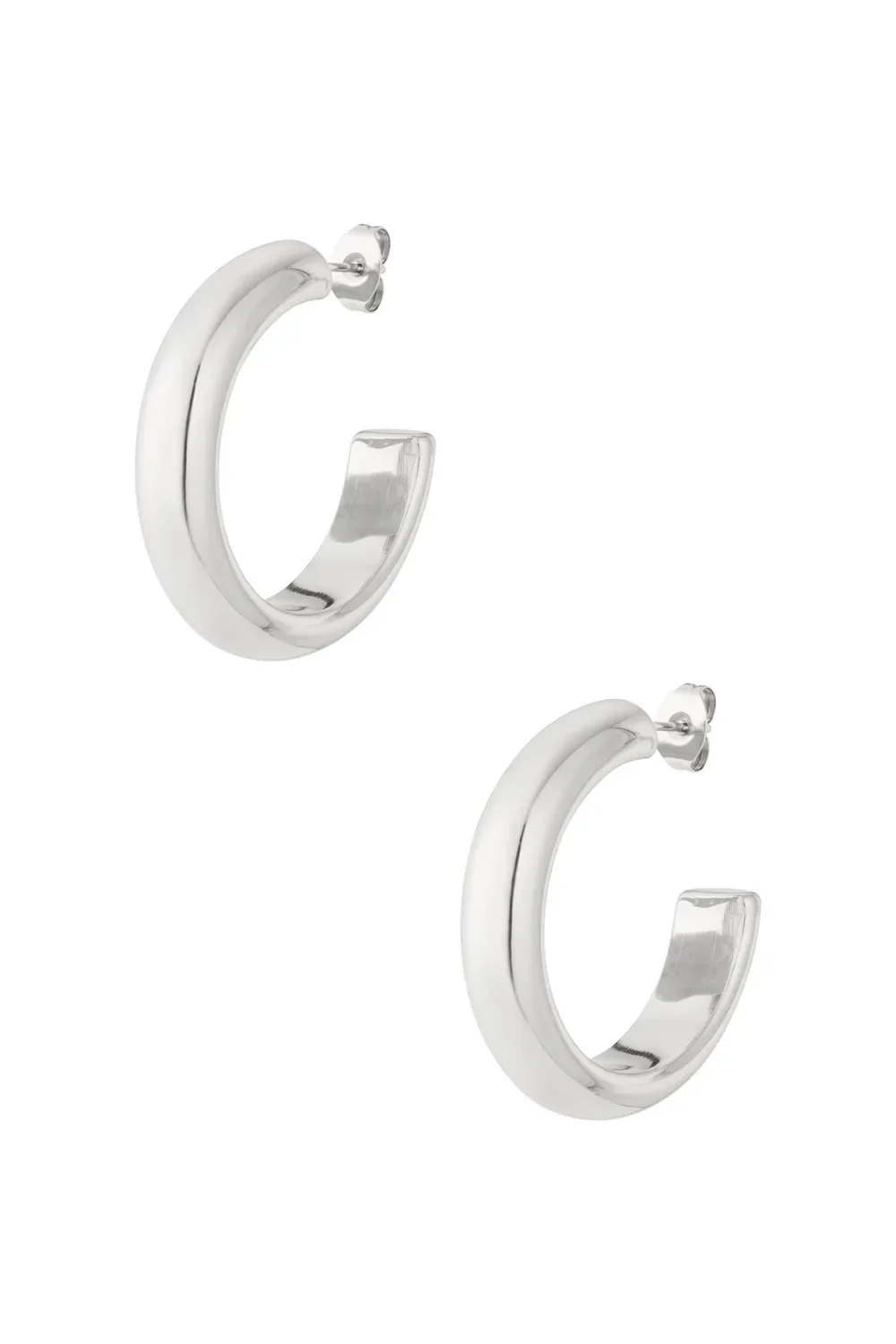 Grote Hoepel Oorringen - Zilver