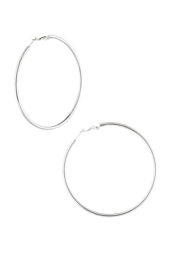 Oorringen 6 cm - Zilver