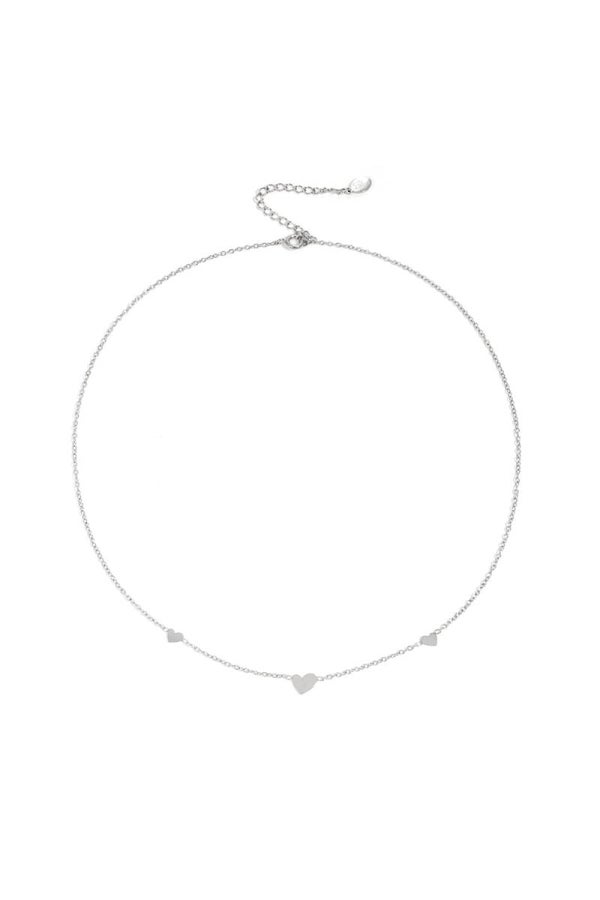 Klassieke Ketting Met Hartjes - Zilver