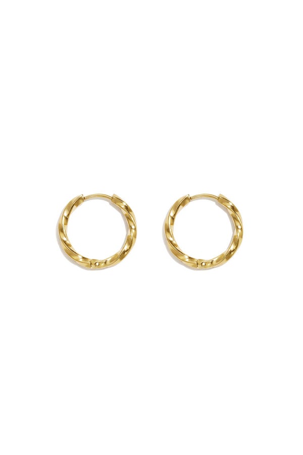 Oorringen Gedraaid 1,4 cm - Goud