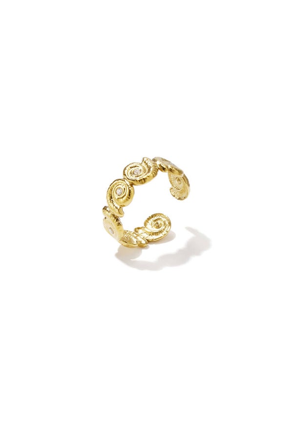 Ring Met Strass Steentjes - Goud