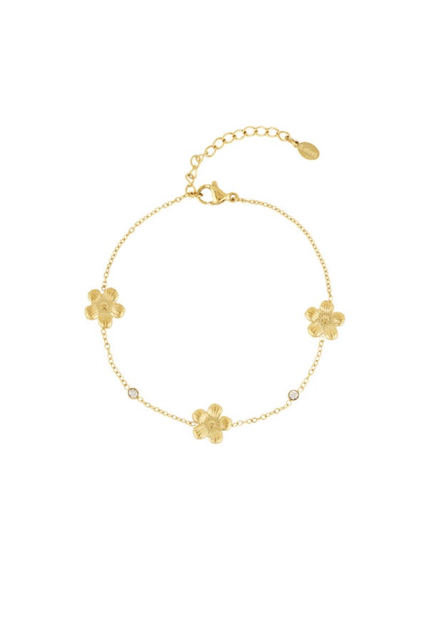 Bloemen Armband - Goud