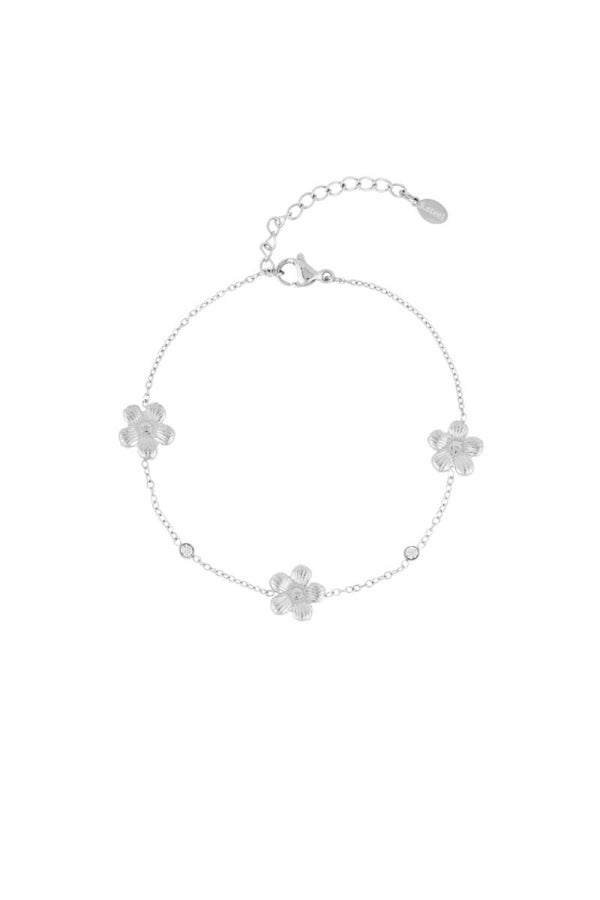 Bloemen Armband - Zilver