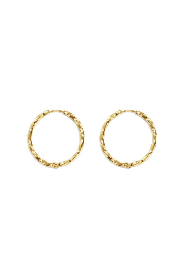 Oorringen Gedraaid 2,5 cm - Goud