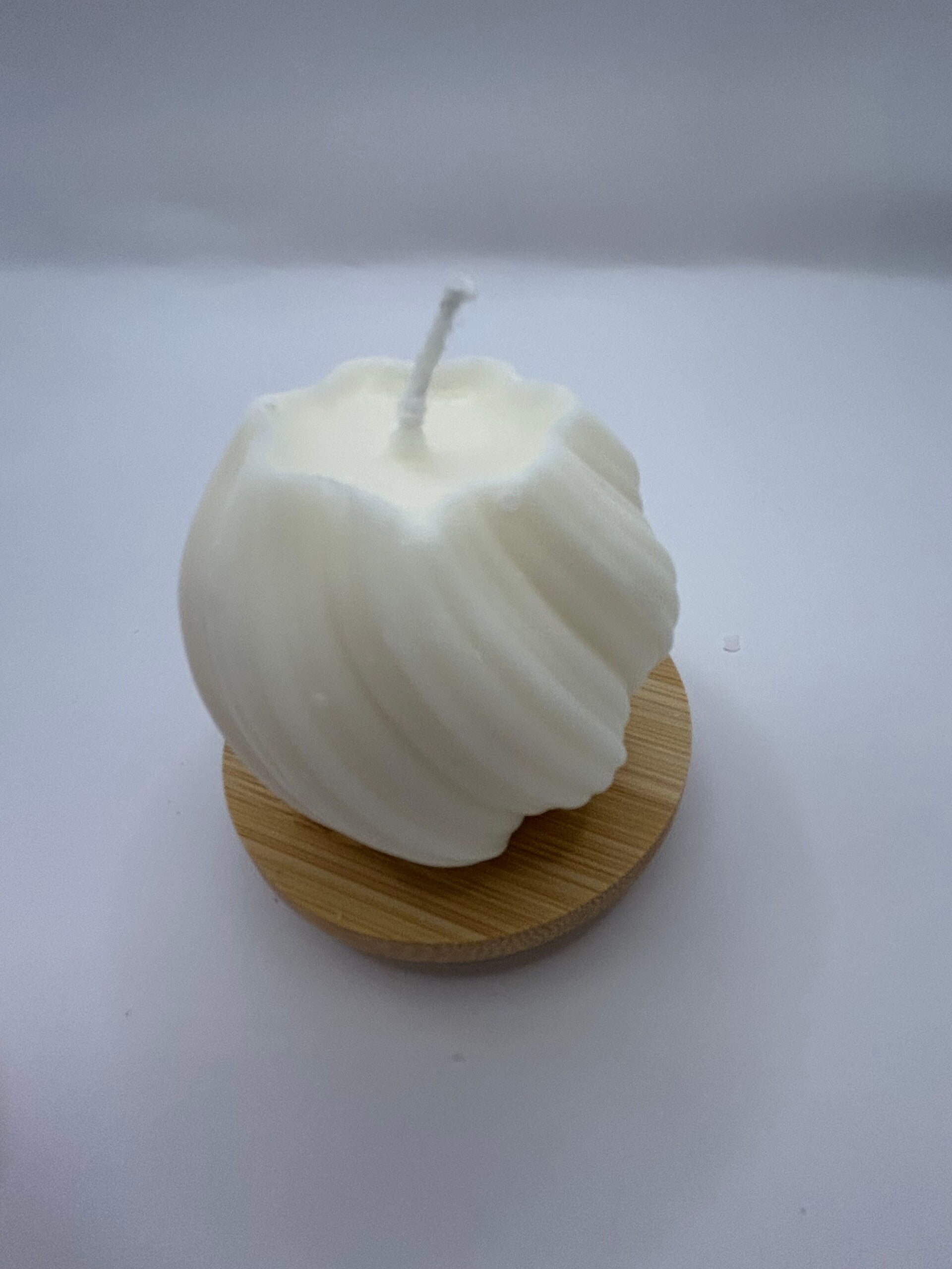 Kaars Bol Swirl - Wit