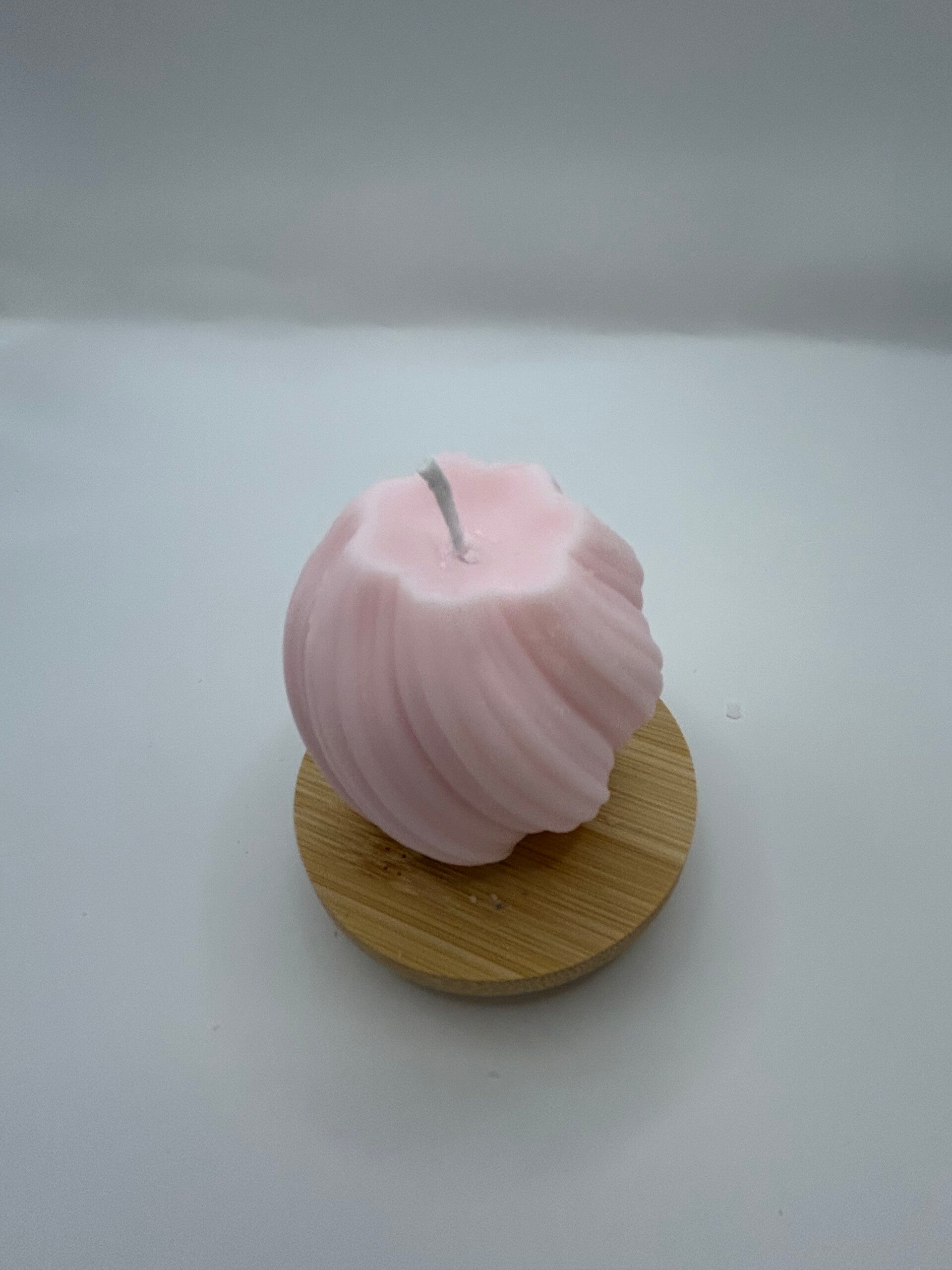 Kaars Bol Swirl - Roze