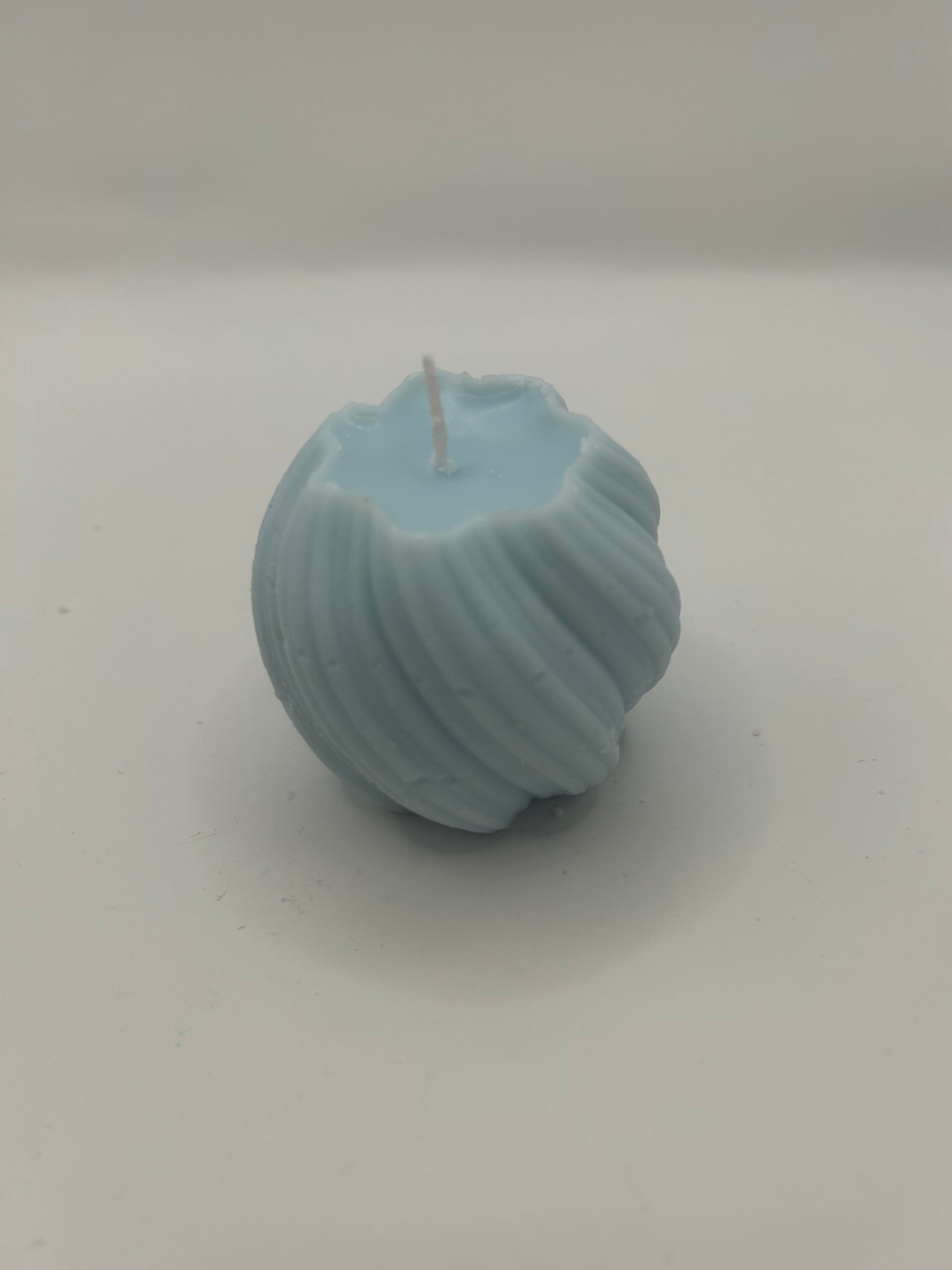 Kaars Bol Swirl - Blauw