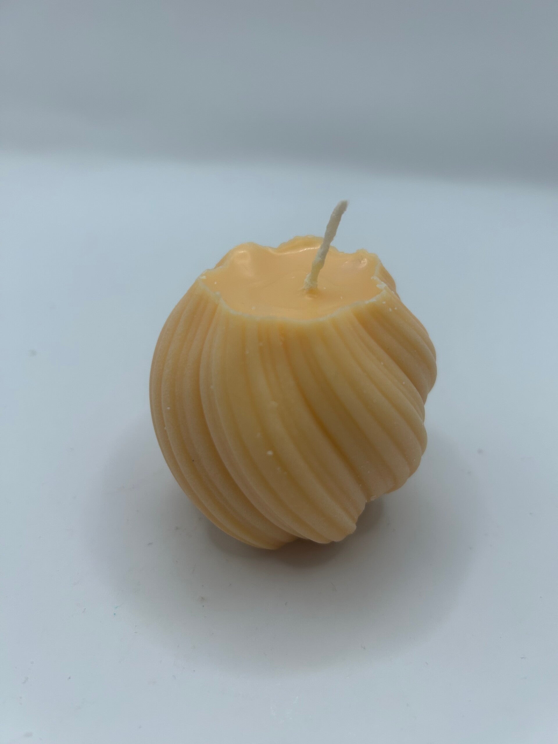 Kaars Bol Swirl - Oranje