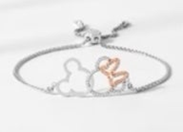 BR1050 - Disney Mickey + Minnie Bolo Bracelet