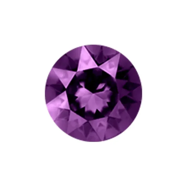 CH3074 - February Amethyst Round Birthstone