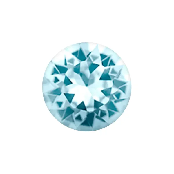 CH3075 - March Aquamarine Round Birthstone