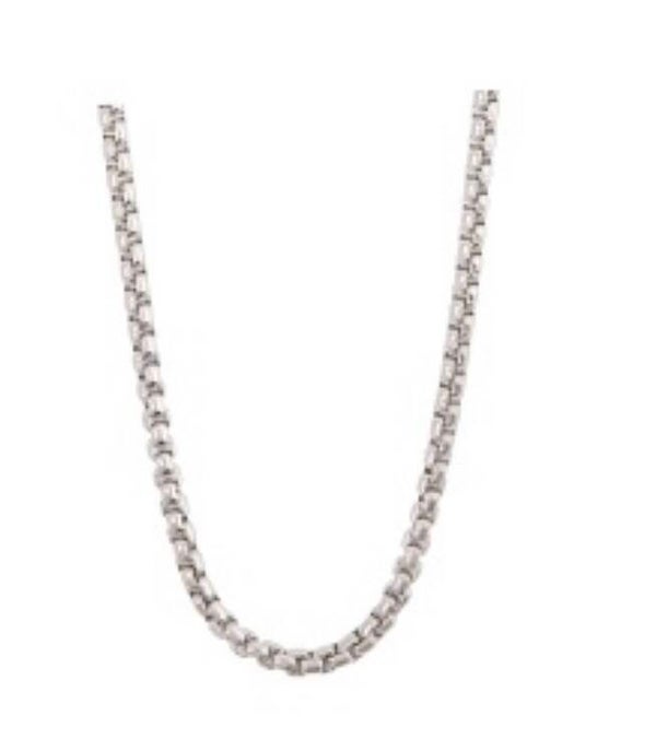 CN5040 -"Silver Steel 3mm Cube Chain - 26"