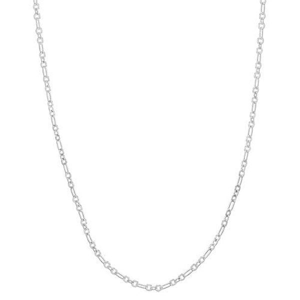 CN5047 - "Silver Dainty Flat Oval Link Chain 20-22"""