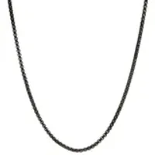 CN5081 - "Black Stainless Steel Cube Chain 26"""