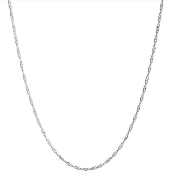 CN5093 - "Silver Dainty Faceted Rope Chain - 20-22"