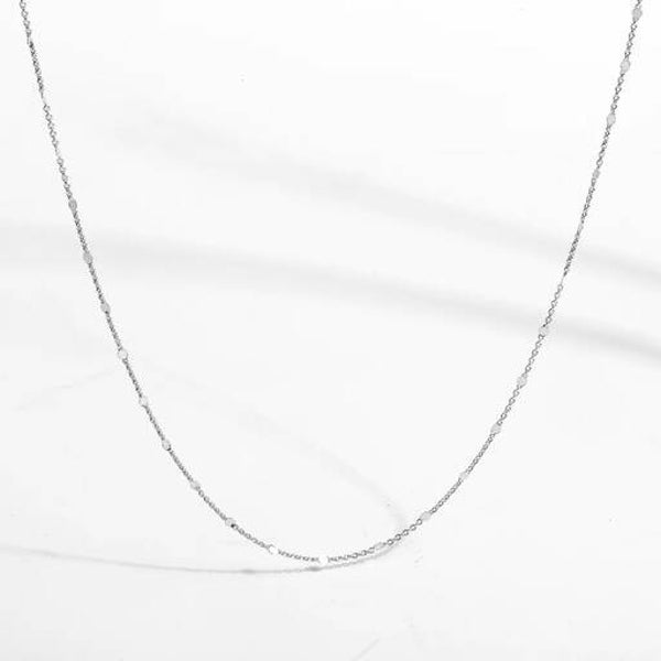 CN5106 - "Silver Circle Station Chain - 32-34"""