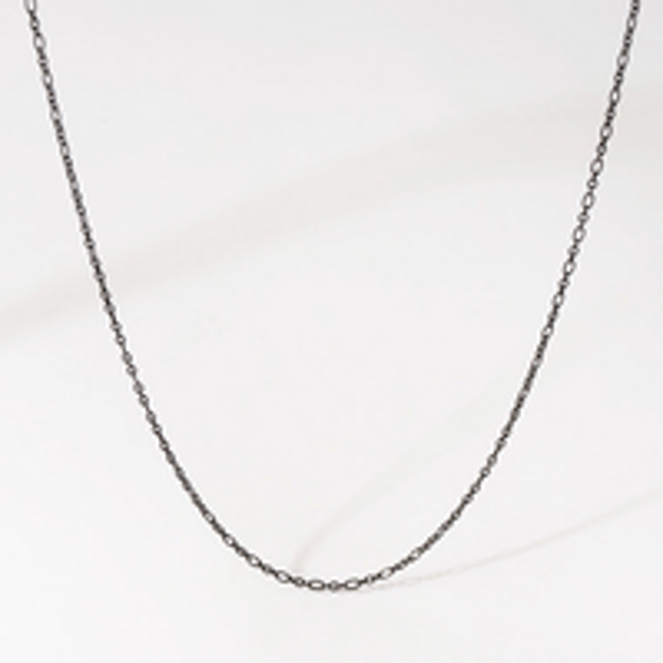 CN5109 -"Black Flat Oval Chain 24-26"""