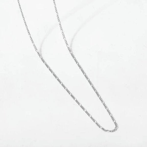 CN5112 - "Silver Dainty Figaro Chain - 16-19"""