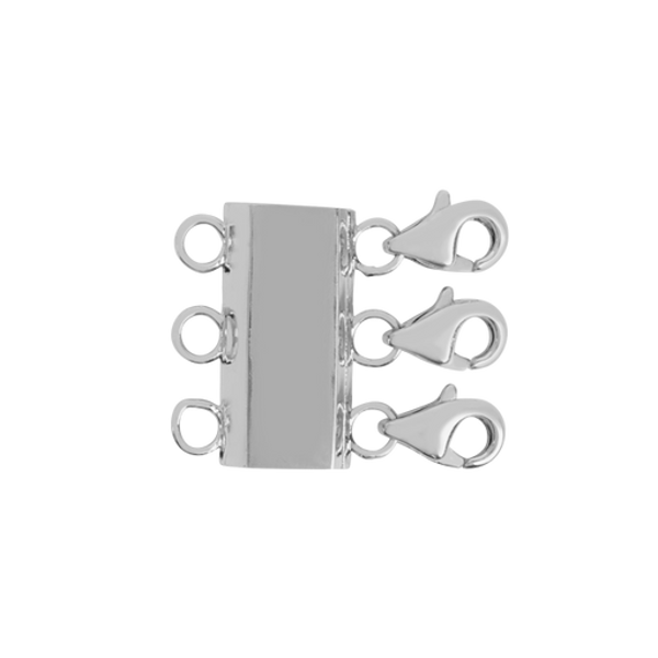 CN5205 - Silver Triple Necklace Layering Clasp