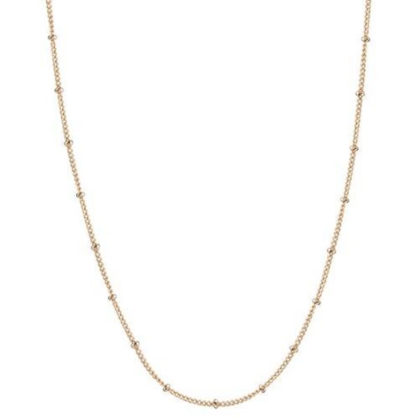 CN6046 - "Gold Ball Station Chain - 28-30"""