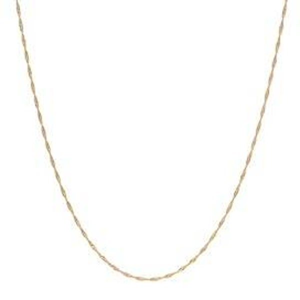 CN6093 - Gold Dainty Faceted Rope Chain - 20-22