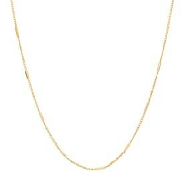 CN6099 - Gold Rectangle Station Chain - 32-34"