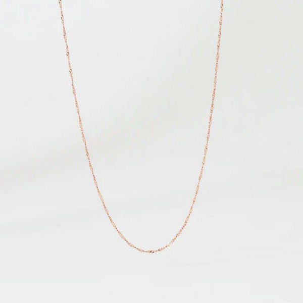 CN6104 - Rose Gold Fine Faceted Rope Chain