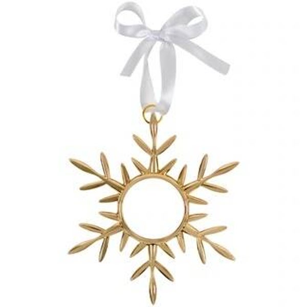AD1003 - Gold Snowflake Ornament Living Locket