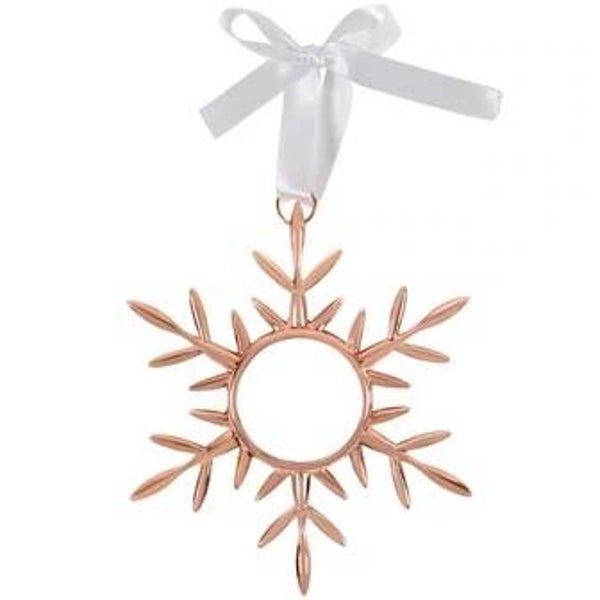 AD1004 - Rose Gold Snowflake Ornament Living Locket
