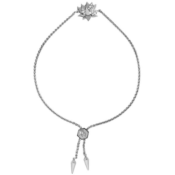 BR1028 - Disney Silver Water Lily Bolo Bracelet