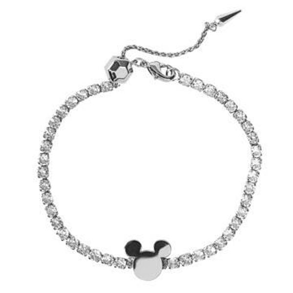 BR1039 - Disney Silver Mickey Mouse Bolo Tennis Bracelet