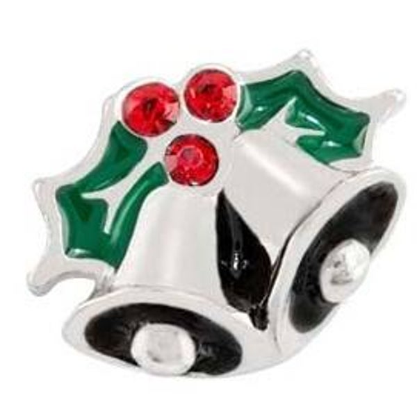 CH3182 - Silver Holly Bells Charm