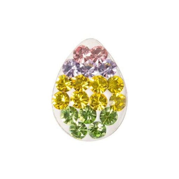 CH3381 - Striped Egg Sparkle Charm