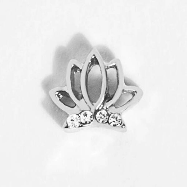 CH3646 - Silver Lotus Charm